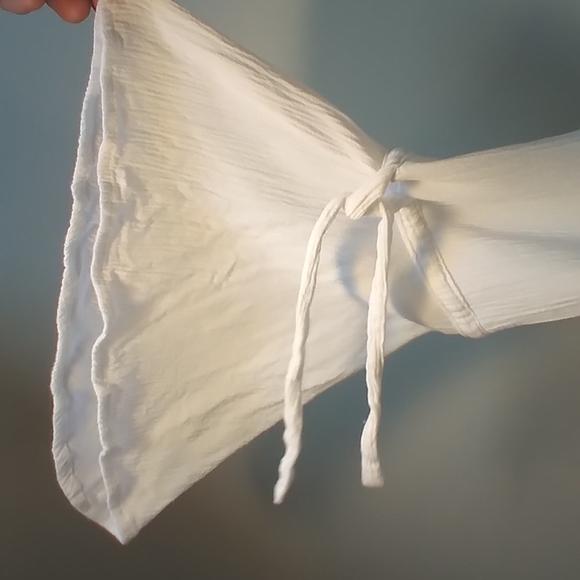 Embroidered Tribal Jeans Top with Bell Sleeves. Boho casual. - Picture 5 of 9